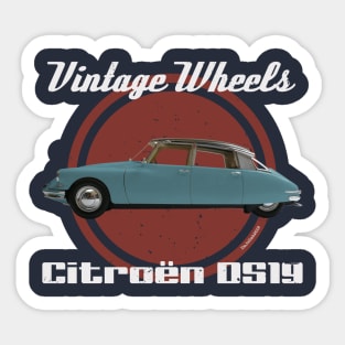 Vintage Wheels - Citroën DS 19 Sticker